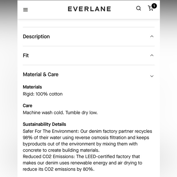 NWT Everlane 90’s Cheeky Jean in Grey sz 26 CROP - Picture 6 of 11